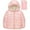 Hood Metallic Pink, variant on Aideaone Girls Puffer Jacket Packable Hooded Warmth Padded Winter Coat Metallic Shine Outerwear 10-12Years