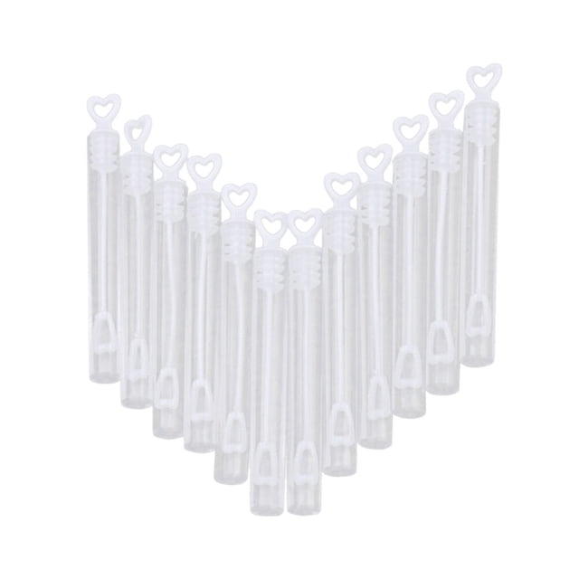 BRIGHTFUFU 30 botellas de burbujas con forma de corazón para jabón y agua, ideales para festivales, bodas y uso infantil (blancas)