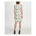 thumbnail image 2 of DKNY Womens White Patterned Sleeveless Short Sheath Evening Dress Size: 12, 2 of 4