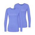 thumbnail image 1 of Adar sous-Vêtements pour Femmes 2 Pack - Tee-Shirt de Confort à Manches Longues, 1 of 7