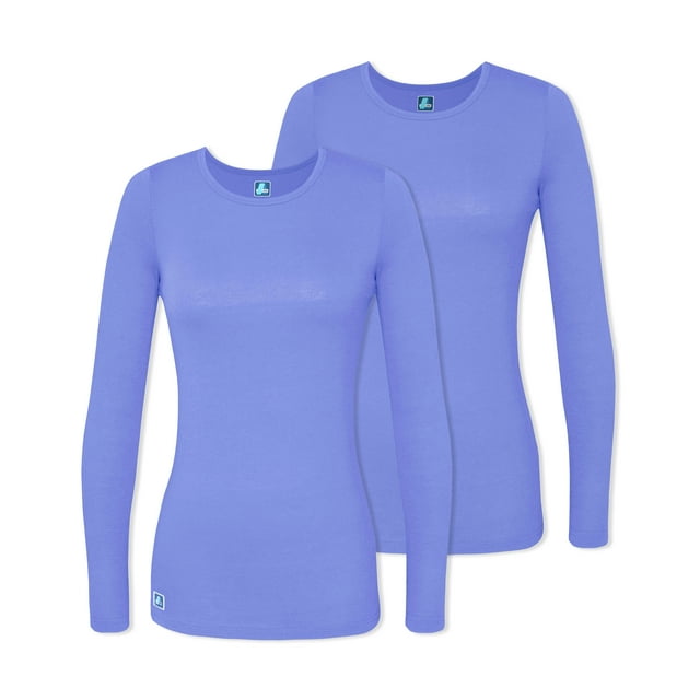 Adar sous-Vêtements pour Femmes 2 Pack - Tee-Shirt de Confort à Manches Longues