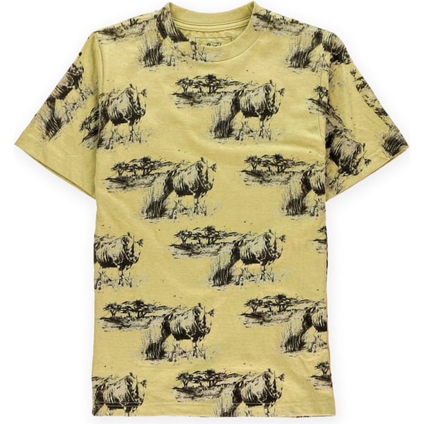 Ecko Unltd. Camiseta con gráfico de rinoceronte de instinto de pastoreo para hombre, beige, pequeña