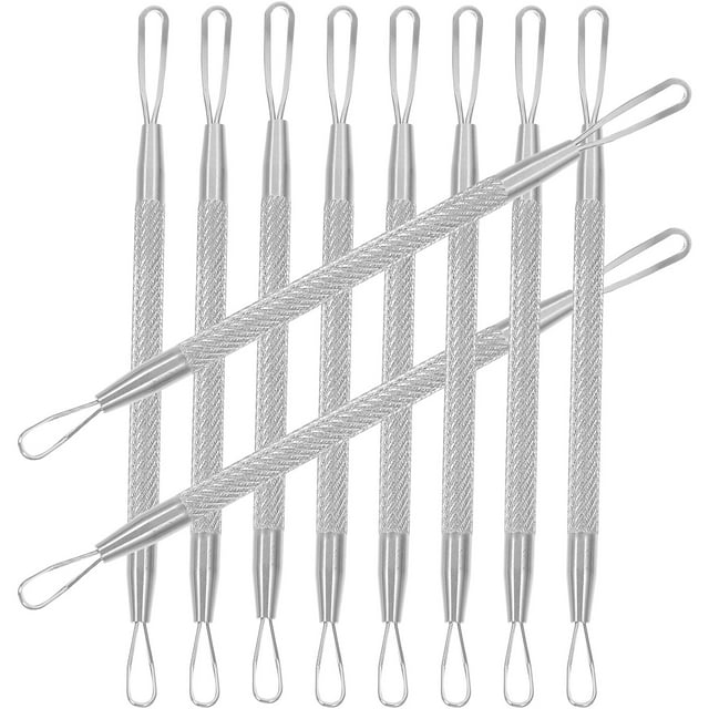 Shisuyan 7pcs Double Ended Comedone Kit Blackhead Removal Tools With Non Slip Handle For Pimple And Whitehead Treatment