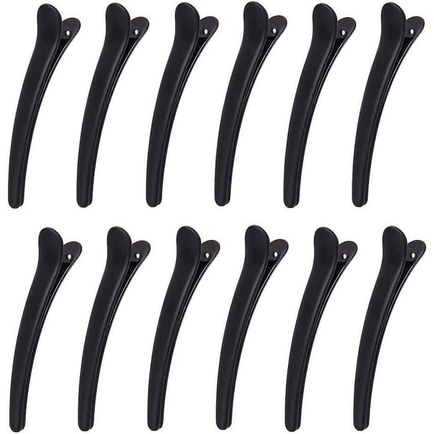 12 pinzas para el pelo de cocodrilo, pinzas para el pelo de pico de pato, pasadores de salón, pinzas de peluquería de plástico, para mujeres/niñas, maquillaje y peinado profesional Rojo Verde Cocina, Decoración y Otros