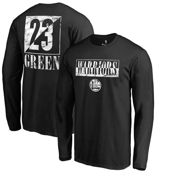 Men's Draymond Green Black Golden State Warriors Yin & Yang Name and Number Long Sleeve T-Shirt