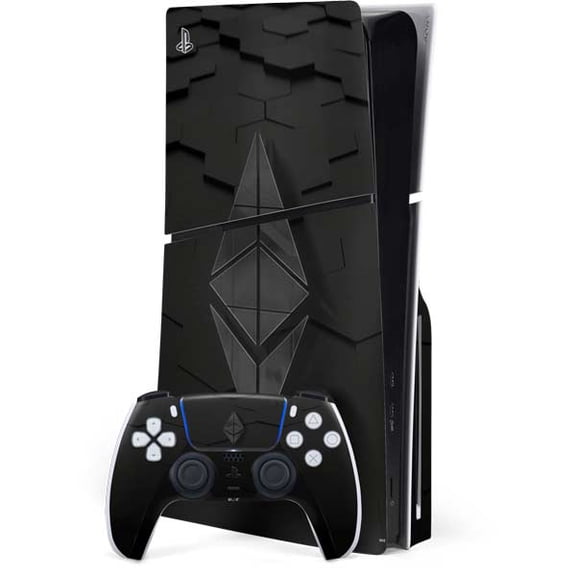 Skinit Ethereum Textured Logo PS5 Slim Disk Bundle Skin