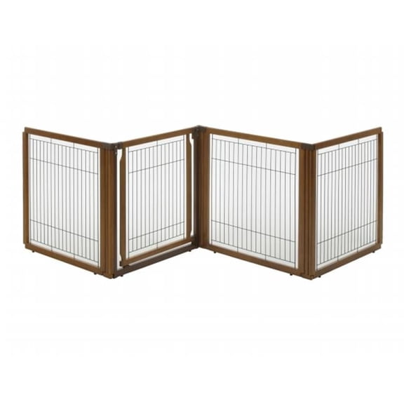 Convertible Elite Pet Gate 4-Panel - Brown
