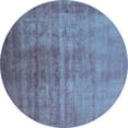 thumbnail image 1 of Ahgly Company Indoor Round Oriental Light Blue Industrial Area Rugs, 8' Round, 1 of 4