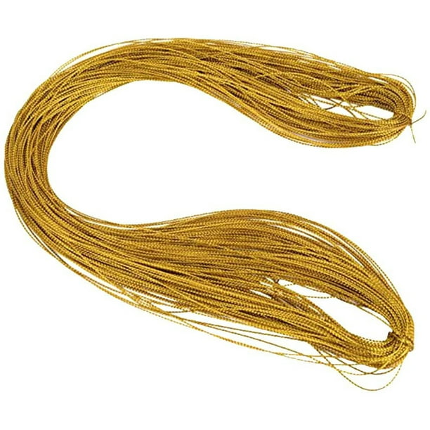 Ruiboury Metallic Thread 100 Yard Cord Rope 100 yard cord rope for Craft  Making Gift Tag String DIY Jewelry Thread 