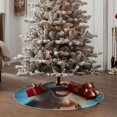 thumbnail image 5 of Kdxio Playful Smile Cute Dog Print Christmas Tree Skirt Christmas Xmas Tree Skirts Mat for New Year Holiday Christmas Party Decorations-48", 5 of 7