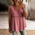 thumbnail image 4 of BUIGTTKLOP Tank Tops for Women 2026 Crochet V Neck Cotton Linen Shirts Babydoll Sleeveless Blouses Summer Clothes, 4 of 5