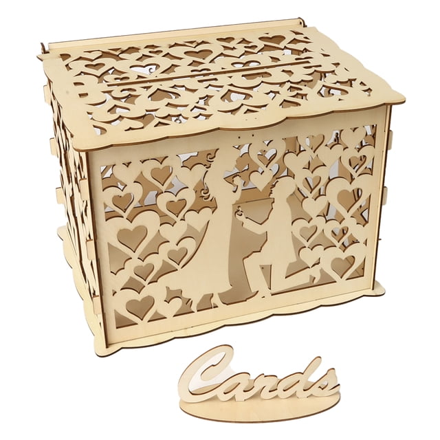Yuarrent Caja de tarjeta de boda elegante tarjeta DIY reutilizable personalizado plegable sobre cajas de tarjetas de regalo para recepción de boda fiesta Kits de decoración para fiestas JM01373 Yuarrent HA011943-06