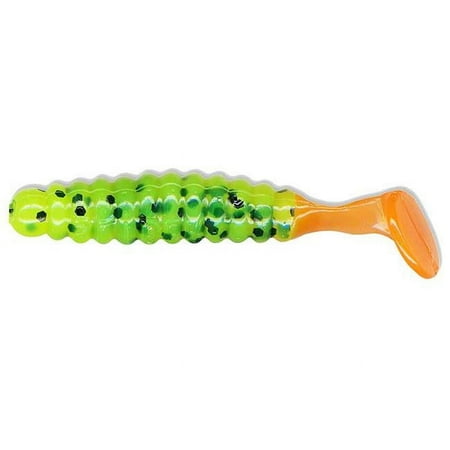 Slider CSGGF15 Crappie/Panfish Grub With Vibratail 1 1/2 Chartreuse