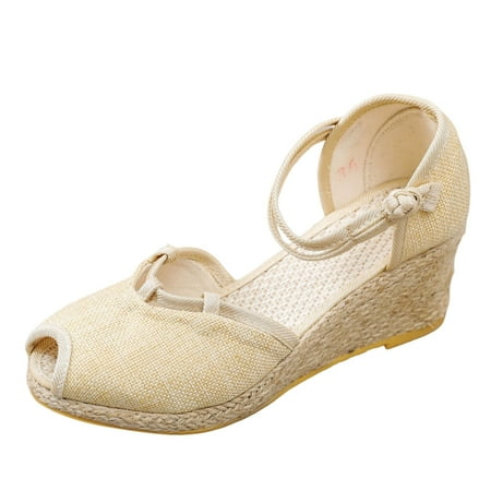 

Slope Heeled Sandals Fashionable Breathable Buckle Women Open Toe Sandals For Women Cute Diamond Sandals for Women Womens Beach Sandals Size 11