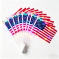 thumbnail image 2 of 4 Pack LED Small American Flags, Small USA Flag with Light, 4th of July Mini American Flags for Outside, American Hand Flags, Patriotic Veterans Day Decorations Flag, 4th of July Decorations, 2 of 7