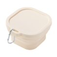 thumbnail image 2 of Tazón plegable Recipiente de almacenamiento de alimentos portátiles para la mochila para estudiantes de cocina Beige, 2 of 8
