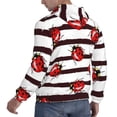 thumbnail image 6 of Balery Ladybugs on Black and White Striped1 Pattern Mens Hoodie Kangaroo Pocket Hoodie Pullover Hooded Sweatshirt Ideal for Daily Wear Travel and Home-3X-Large, 6 of 7