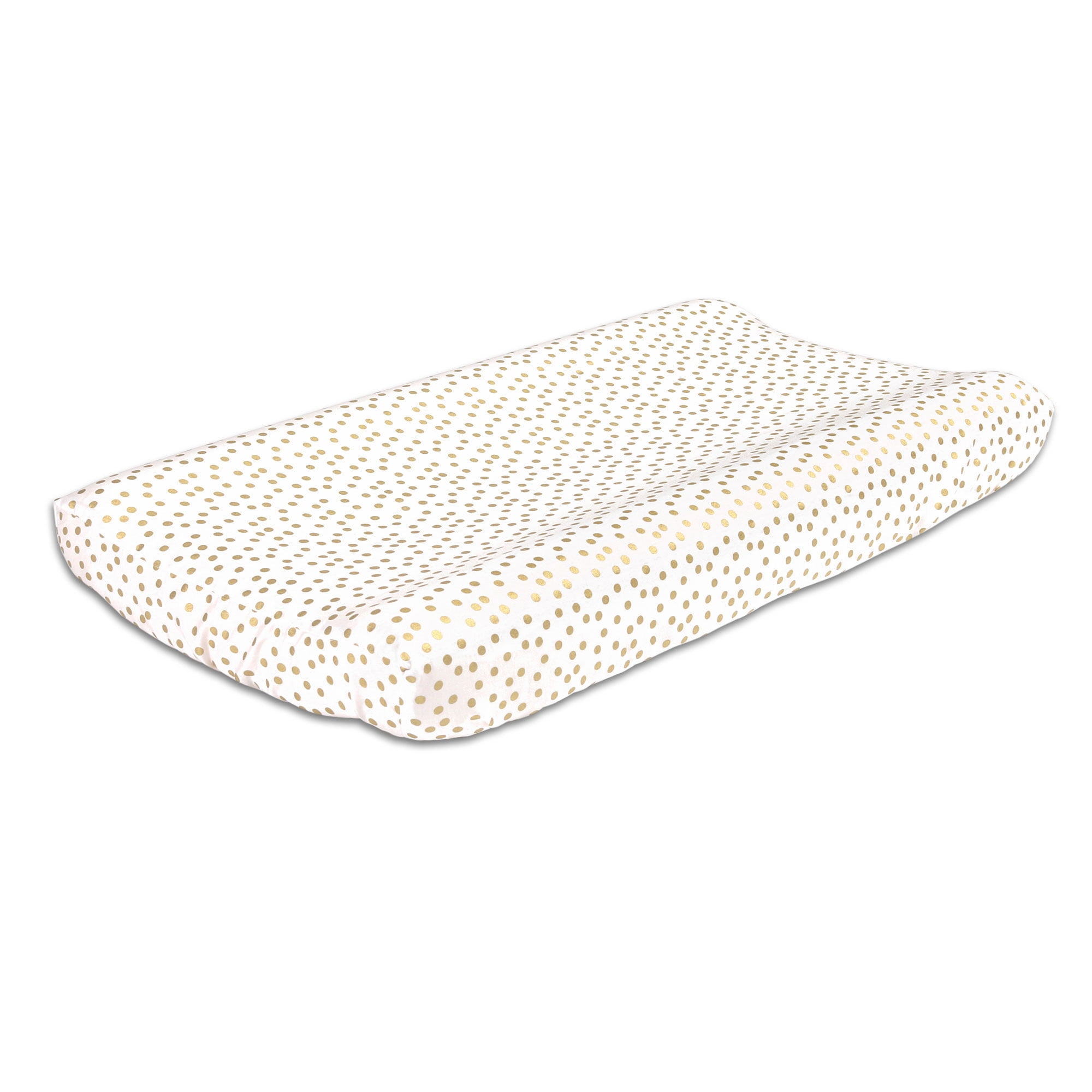The Peanut Shell Baby Contoured Changing Pad Cover Metallic Gold