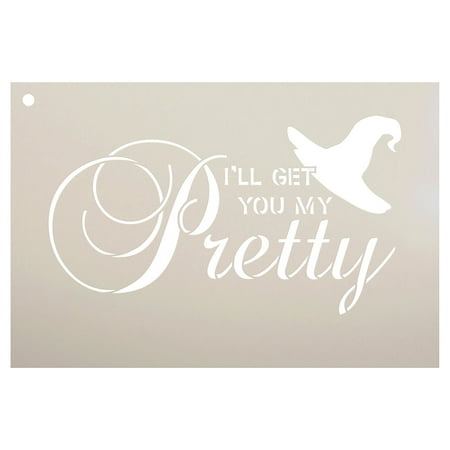 i ll get you my pretty broom hat stencil by studior12