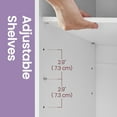 thumbnail image 3 of Shoe Bench with Cushion 12-Compartment Storage Bench 40.9x11.9inch, White and Gray, 3 of 6