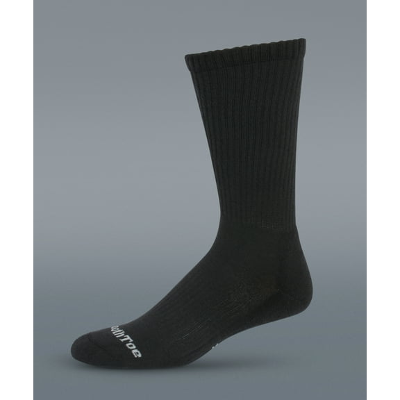 Compression Socks - Crew-Black, Large by SmoothToe