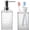 Clear, variant on 2 Piece Bathroom Accessory Set, Clear Soap Dispenser and Toothbrush Holder | Clear Bathroom Accessories Sets, Modern Bathroom Decor, Plastic Bathroom Sets