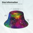 thumbnail image 4 of Daiia Bright Universe Pattern Bucket Hat - Trendy Cotton Sun Hat for Beach, Golf, Fishing - Fun Outdoor Vacation Boonie for Men and Women, 4 of 9