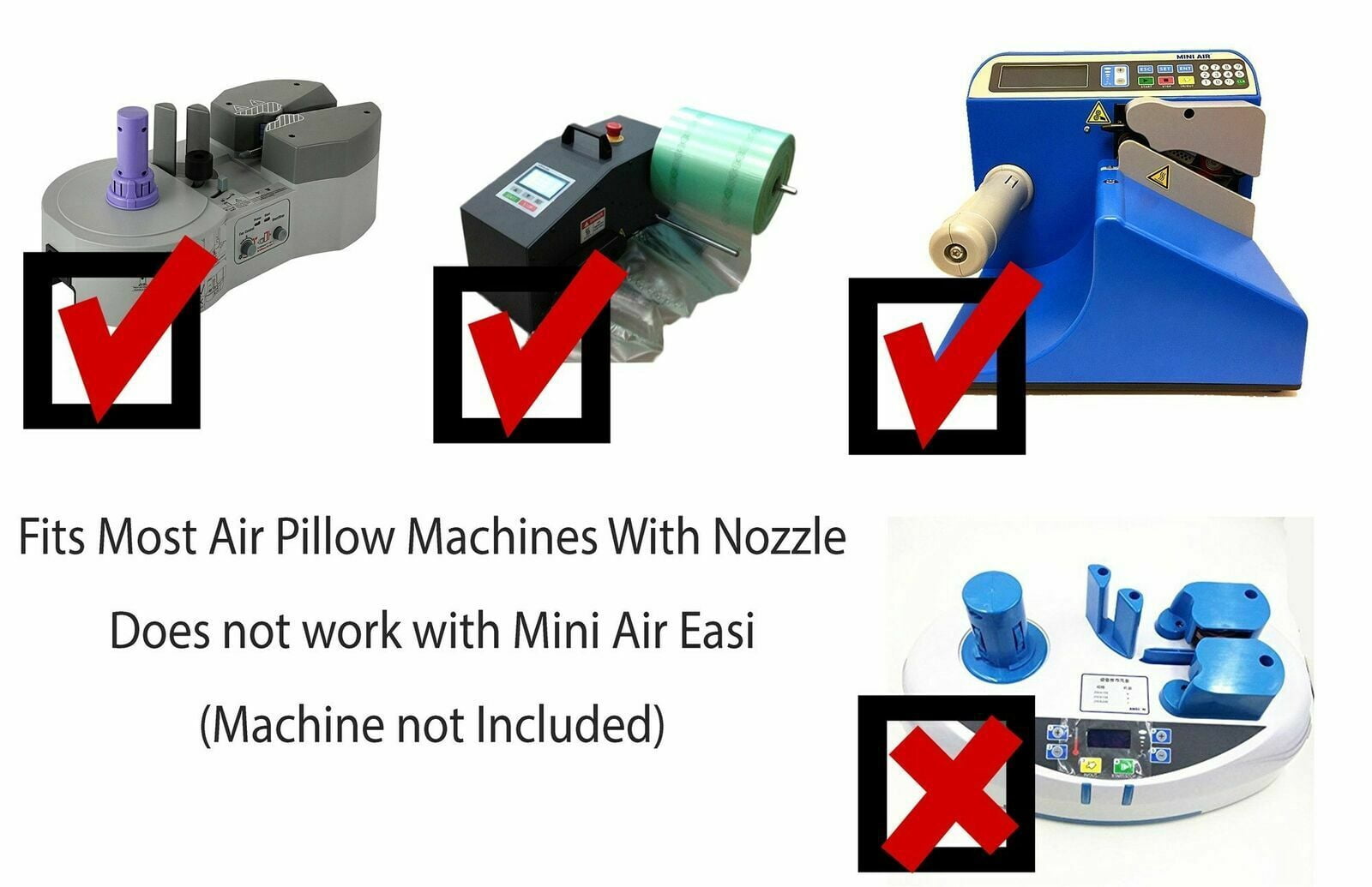 VIECAM Air Pillow Cushion Film Roll for Bubble Wrap Packaging 3000pc 984ft x 4" x 8" (300m x 10cm x 20cm)