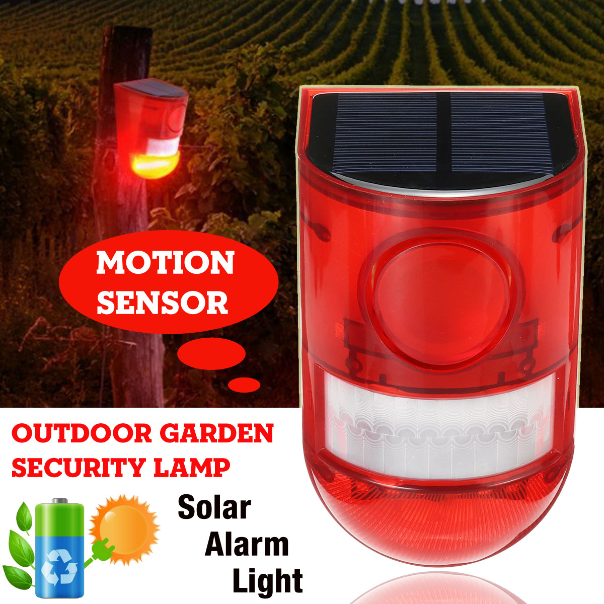 security light with motion sensor and alarm