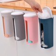 thumbnail image 2 of Garbage Bag Storage Organizer Holder Wall Hanging Plastic Storage Rack with Lid for Kitchen (Blue), 2 of 5