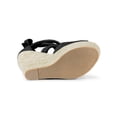 thumbnail image 5 of BLISSFUL STEP Women's Shoes Lace Up Espadrilles Platform Wedge Sandals Black 7.5, 5 of 8