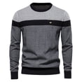 thumbnail image 1 of CEHVOM Men's O-neck Sweater Soft Casual Sweaters For Men Classic Pullover Sweaters With Ribbing Edge, 1 of 3