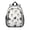 Pug and Dog, variant on Pug and Dog Paw Print White Pattern Backpack for School, Cute School Bag with Adjustable Shoulder Straps and Padded Back, 15"x11.42"x5.5"