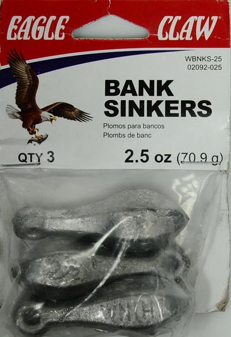 (2 pack) Eagle Claw Bait Sinker, 2.5 oz., 3 Pack