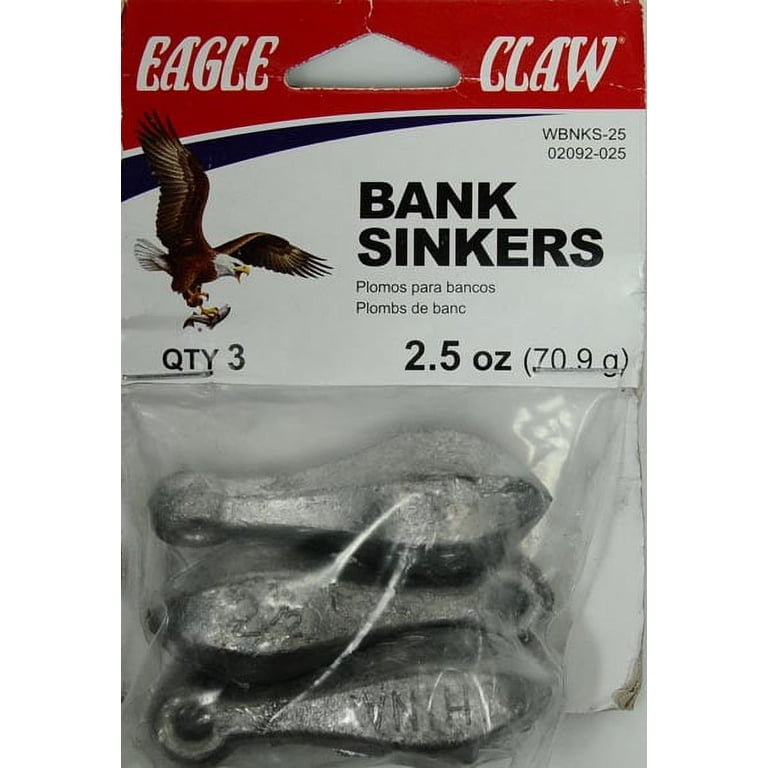 Eagle Claw Bank Sinkers, 2.5 Oz., 3-Pack photo 2