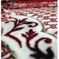 thumbnail image 4 of Modefa Turkish Islamic Ipek Floral Plush Velvet Prayer Rug Janamaz Sajjadah Namaz Seccade with Prayer Cap - Red, 4 of 6