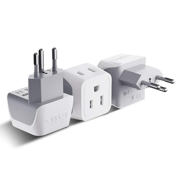 Ceptics CT-11A Switzerland Travel Adapter Plug - Type J (3-Pack)