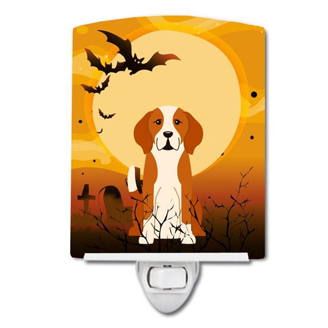 Carolines Treasures BB4376CNL Halloween English Foxhound Ceramic Night Light