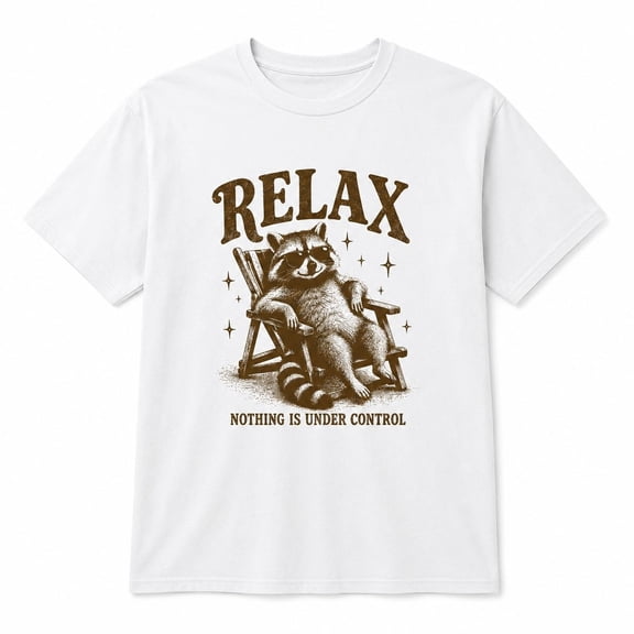 Relax Raccoon Graphic T-Shirt, Funny Animal Tee, Unisex Classic Fit