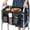 Black With Baffles, variant on Mobility Walker Flip Tray Black Without Pockets With Baffles Dining Accessory