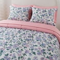 thumbnail image 6 of Mainstays 7-Piece Reversible Bed in a Bag with Laundry Tote, Purple Floral, King, 6 of 15
