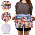 thumbnail image 3 of Yayeee Canvas Storage Basket with Handles for Shelves Fabric Bins Closet Organizer, White Colorful Circles, 3 of 8