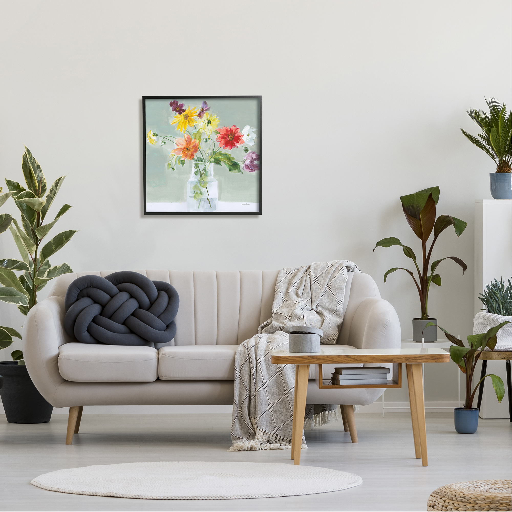 Stupell Industries Wild About Wildflowers Botanical & Floral Painting Black Framed Art Print Wall Art, 24 x 24