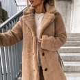 thumbnail image 4 of Women's Long-sleeved Lapel Plush Jacket Top, 4 of 5