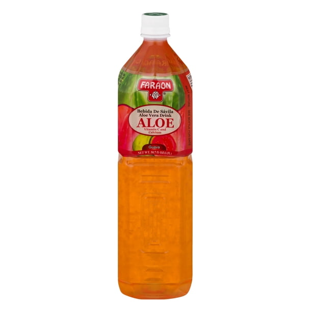 Faraon Aloe Vera Drink Healthy Faraon Aloe Vera Drink Aloe Guava, 50.7 FL OZ - Walmart.com - Walmart.com