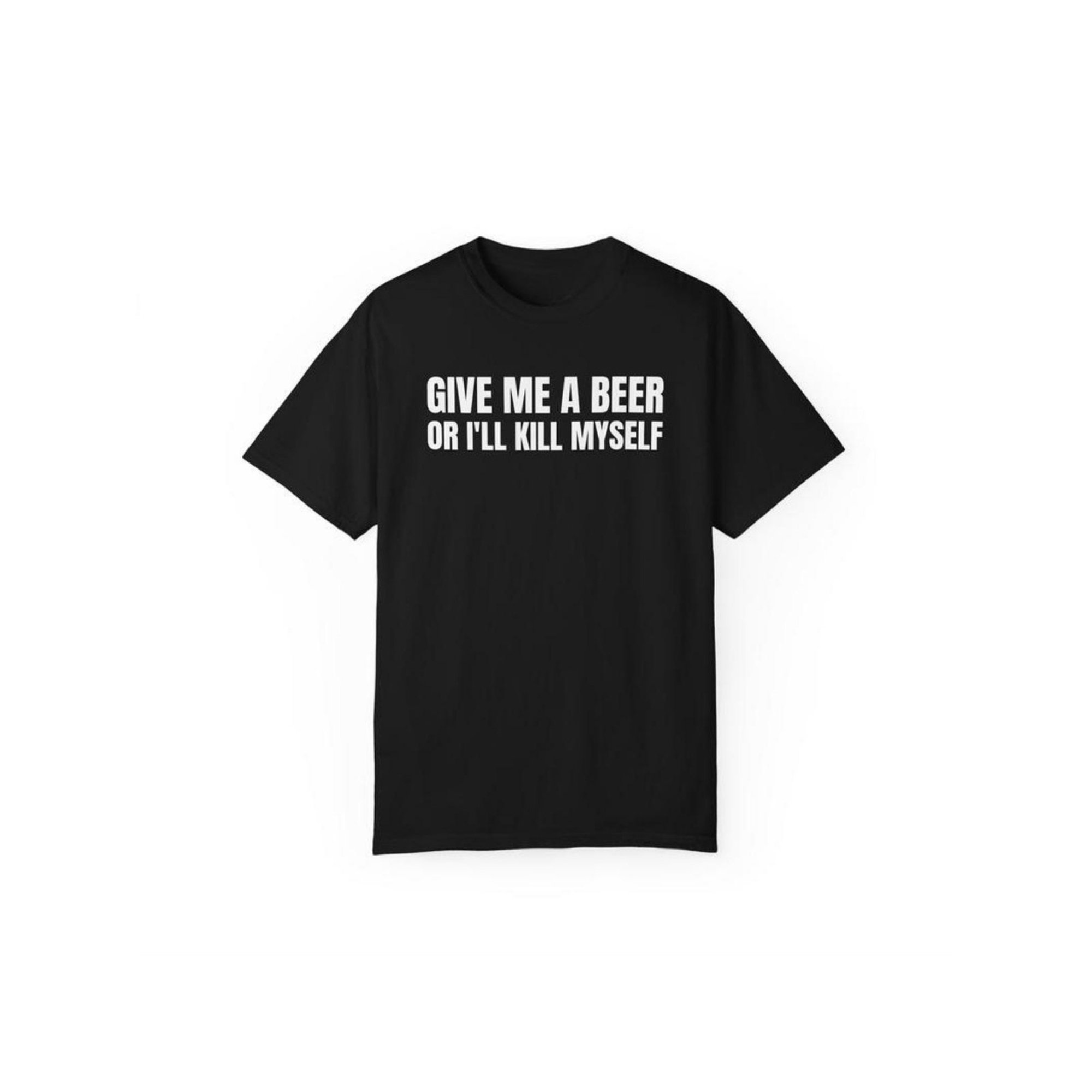 T-Shirt Homme Humoristique "Beer Lover" - Noir - 100% Coton - Taille Regular - Neuf Avec Étiquettes
