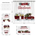 thumbnail image 3 of PATIO 4 Pieces Set 3D Digital Printing High-Density Merry Christmas Theme Pattern Shower Curtain Set Bathroom Floor Mat Base Mat Toilet Mat Home Holiday Decoration Bathroom Accessories Ch, 3 of 9