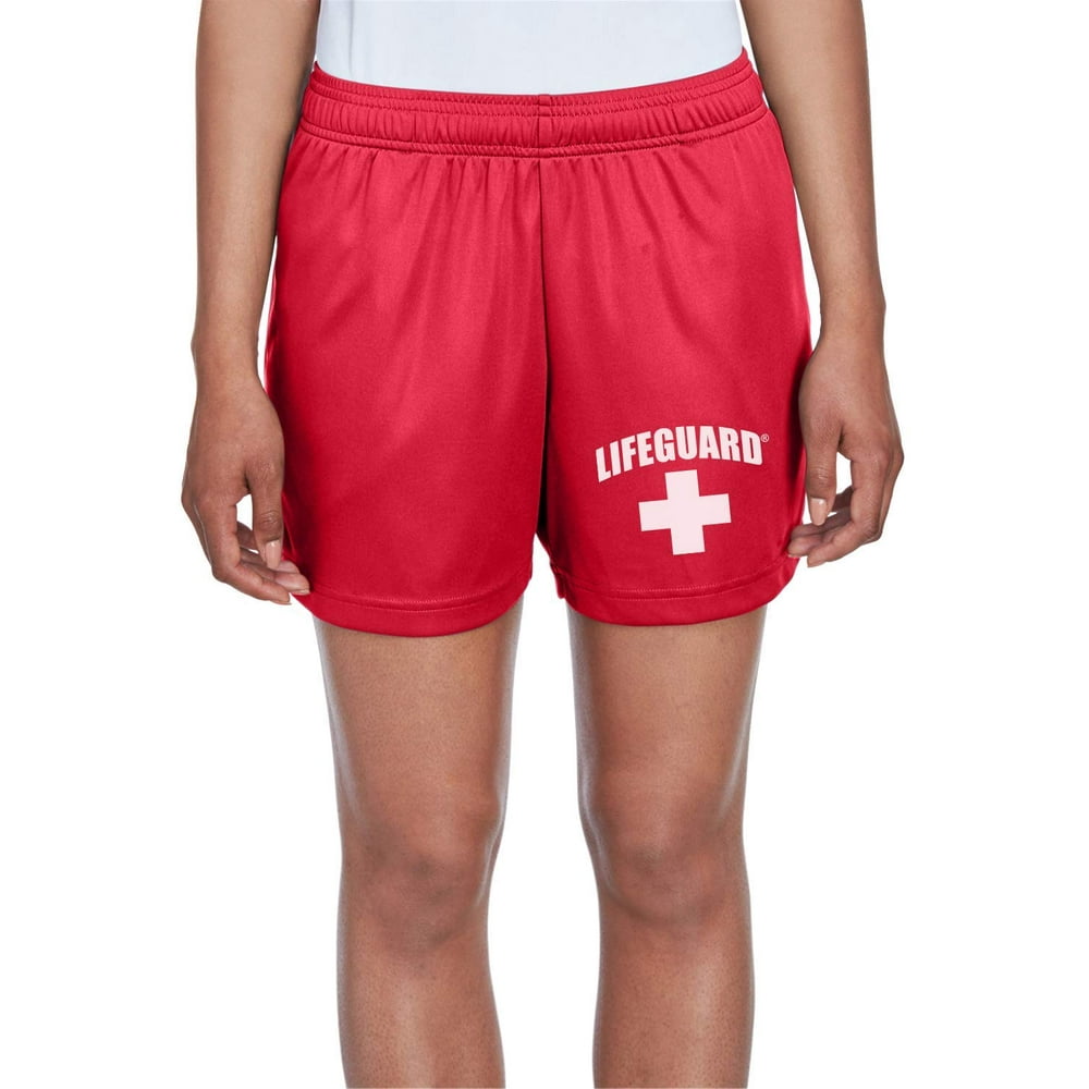 Lifeguard - LIFEGUARD Officially Licensed Womens Active Running Performance Shorts Moisture