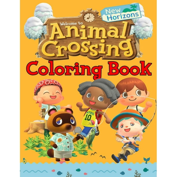 Animal Crossing New Horizons Coloring Book : Funny And Easy Coloring Books For Kids Ages 4-12 With High Quality Images (Paperback)
