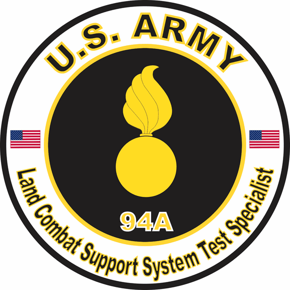 3.8 Inch U.S. Army MOS 94A Land Combat Support System Test Specialist
